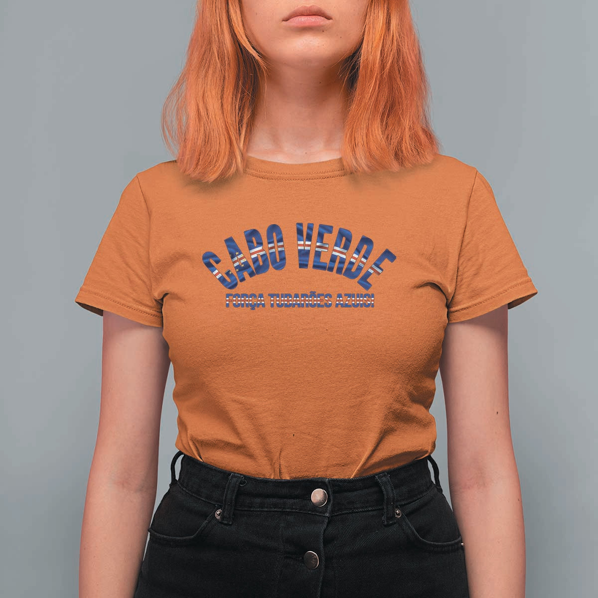 Forca Tubaroes Azuis Cabo Verde National Pride T Shirt For Women Cape Verde Football Fans Blue Sharks Heritage
