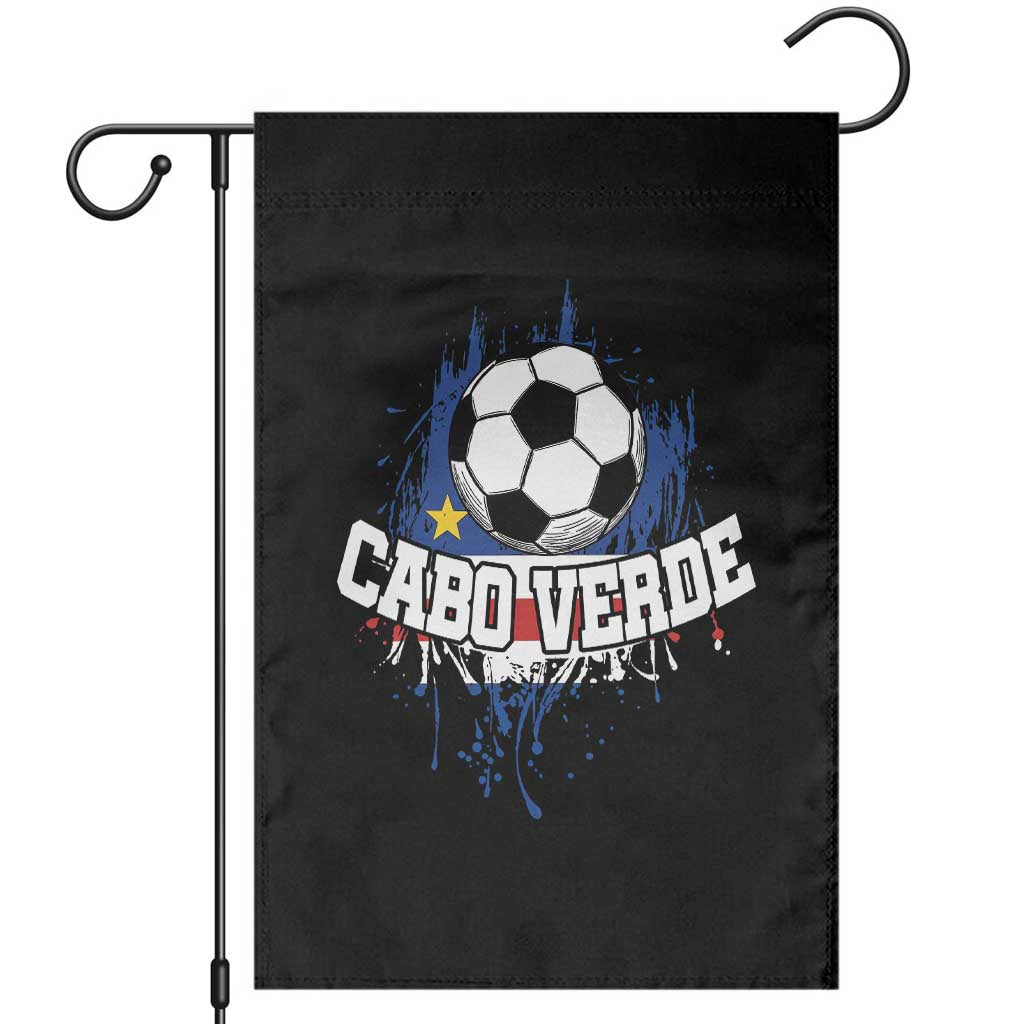 Cabo Verde Flag Football Graphic Garden Flag Cape Verde Soccer Fans Artistic Pride