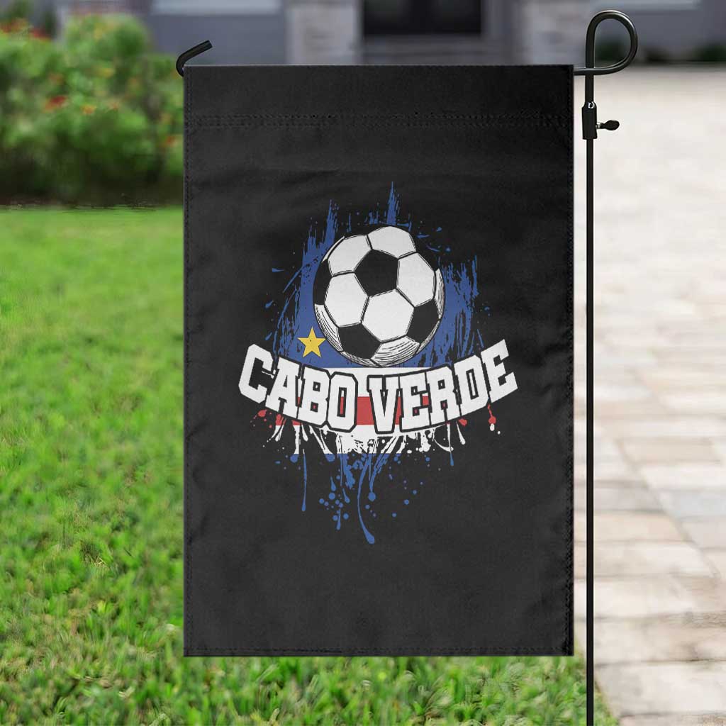 Cabo Verde Flag Football Graphic Garden Flag Cape Verde Soccer Fans Artistic Pride