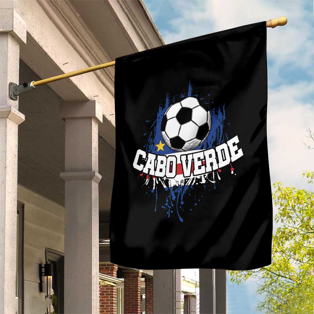 Cabo Verde Flag Football Graphic Garden Flag Cape Verde Soccer Fans Artistic Pride