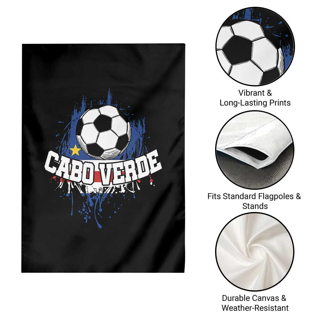 Cabo Verde Flag Football Graphic Garden Flag Cape Verde Soccer Fans Artistic Pride