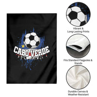 Cabo Verde Flag Football Graphic Garden Flag Cape Verde Soccer Fans Artistic Pride
