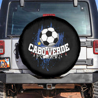 Cabo Verde Flag Football Graphic Spare Tire Cover Cape Verde Soccer Fans Artistic Pride