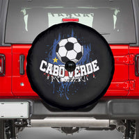 Cabo Verde Flag Football Graphic Spare Tire Cover Cape Verde Soccer Fans Artistic Pride