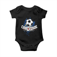 Cabo Verde Flag Football Graphic Baby Onesie Cape Verde Soccer Fans Artistic Pride