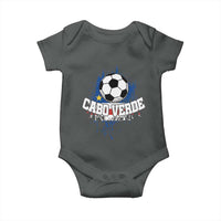 Cabo Verde Flag Football Graphic Baby Onesie Cape Verde Soccer Fans Artistic Pride