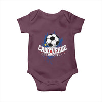 Cabo Verde Flag Football Graphic Baby Onesie Cape Verde Soccer Fans Artistic Pride