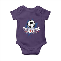 Cabo Verde Flag Football Graphic Baby Onesie Cape Verde Soccer Fans Artistic Pride