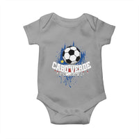 Cabo Verde Flag Football Graphic Baby Onesie Cape Verde Soccer Fans Artistic Pride