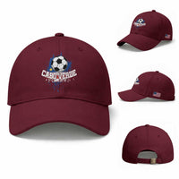 Cabo Verde Flag Football Graphic Baseball Cap Cape Verde Soccer Fans Artistic Pride