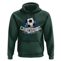 Cabo Verde Flag Football Graphic Hoodie Cape Verde Soccer Fans Artistic Pride