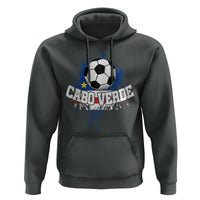 Cabo Verde Flag Football Graphic Hoodie Cape Verde Soccer Fans Artistic Pride
