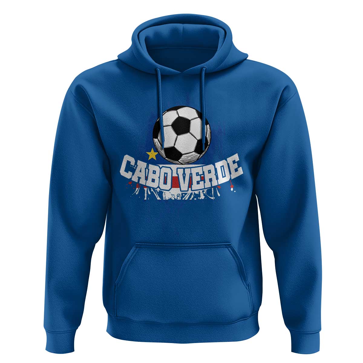 Cabo Verde Flag Football Graphic Hoodie Cape Verde Soccer Fans Artistic Pride