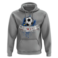 Cabo Verde Flag Football Graphic Hoodie Cape Verde Soccer Fans Artistic Pride