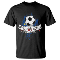 Cabo Verde Flag Football Graphic T Shirt Cape Verde Soccer Fans Artistic Pride