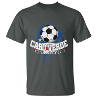 Cabo Verde Flag Football Graphic T Shirt Cape Verde Soccer Fans Artistic Pride