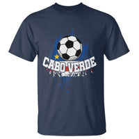 Cabo Verde Flag Football Graphic T Shirt Cape Verde Soccer Fans Artistic Pride