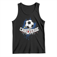 Cabo Verde Flag Football Graphic Tank Top Cape Verde Soccer Fans Artistic Pride