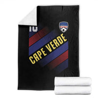 Cape Verde Soccer Jersey Style National Pride Throw Blanket Cabo Verde Football Fans Number 10 Athletic