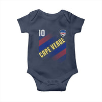 Cape Verde Soccer Jersey Style National Pride Baby Onesie Cabo Verde Football Fans Number 10 Athletic