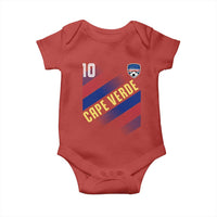 Cape Verde Soccer Jersey Style National Pride Baby Onesie Cabo Verde Football Fans Number 10 Athletic