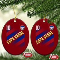 Cape Verde Soccer Jersey Style National Pride Ceramic Ornament Cabo Verde Football Fans Number 10 Athletic