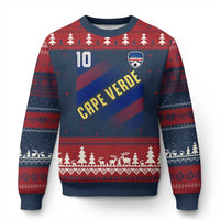 Cape Verde Soccer Jersey Style National Pride Ugly Christmas Sweater Cabo Verde Football Fans Number 10 Athletic