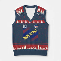 Cape Verde Soccer Jersey Style National Pride V-Neck Knit Sweater Vest Cabo Verde Football Fans Number 10 Athletic