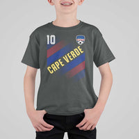 Cape Verde Soccer Jersey Style National Pride T Shirt For Kid Cabo Verde Football Fans Number 10 Athletic