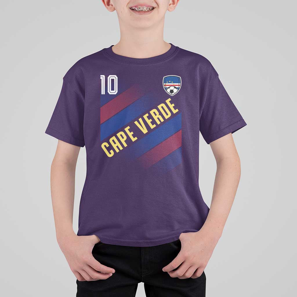 Cape Verde Soccer Jersey Style National Pride T Shirt For Kid Cabo Verde Football Fans Number 10 Athletic