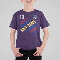 Cape Verde Soccer Jersey Style National Pride T Shirt For Kid Cabo Verde Football Fans Number 10 Athletic