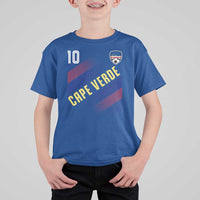 Cape Verde Soccer Jersey Style National Pride T Shirt For Kid Cabo Verde Football Fans Number 10 Athletic