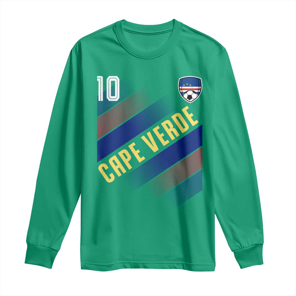 Cape Verde Soccer Jersey Style National Pride Long Sleeve Shirt Cabo Verde Football Fans Number 10 Athletic