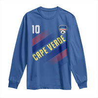 Cape Verde Soccer Jersey Style National Pride Long Sleeve Shirt Cabo Verde Football Fans Number 10 Athletic