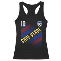 Cape Verde Soccer Jersey Style National Pride Racerback Tank Top Cabo Verde Football Fans Number 10 Athletic