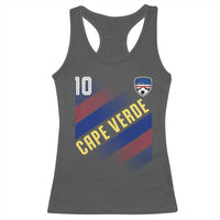 Cape Verde Soccer Jersey Style National Pride Racerback Tank Top Cabo Verde Football Fans Number 10 Athletic