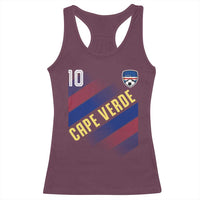 Cape Verde Soccer Jersey Style National Pride Racerback Tank Top Cabo Verde Football Fans Number 10 Athletic