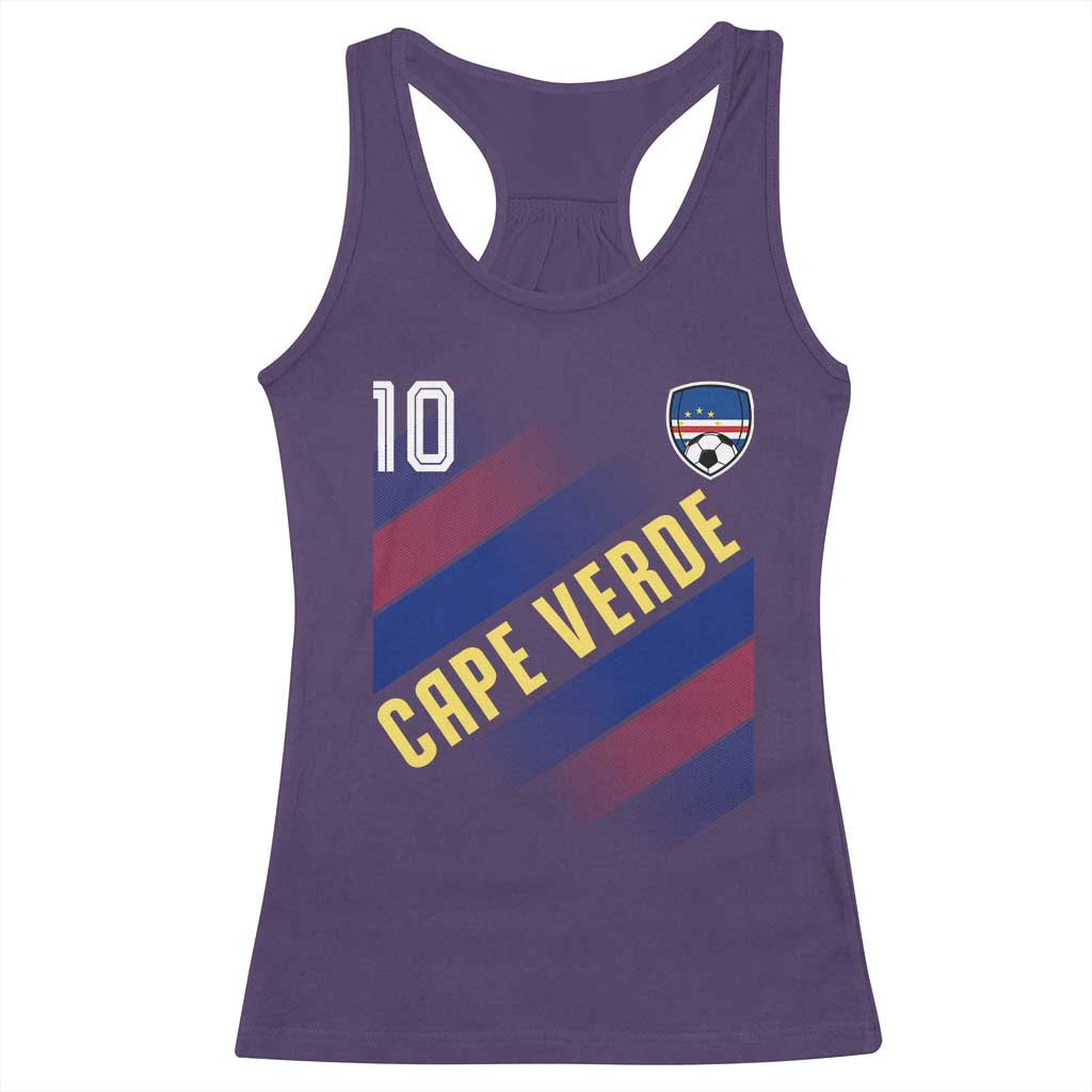 Cape Verde Soccer Jersey Style National Pride Racerback Tank Top Cabo Verde Football Fans Number 10 Athletic