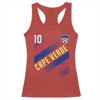 Cape Verde Soccer Jersey Style National Pride Racerback Tank Top Cabo Verde Football Fans Number 10 Athletic