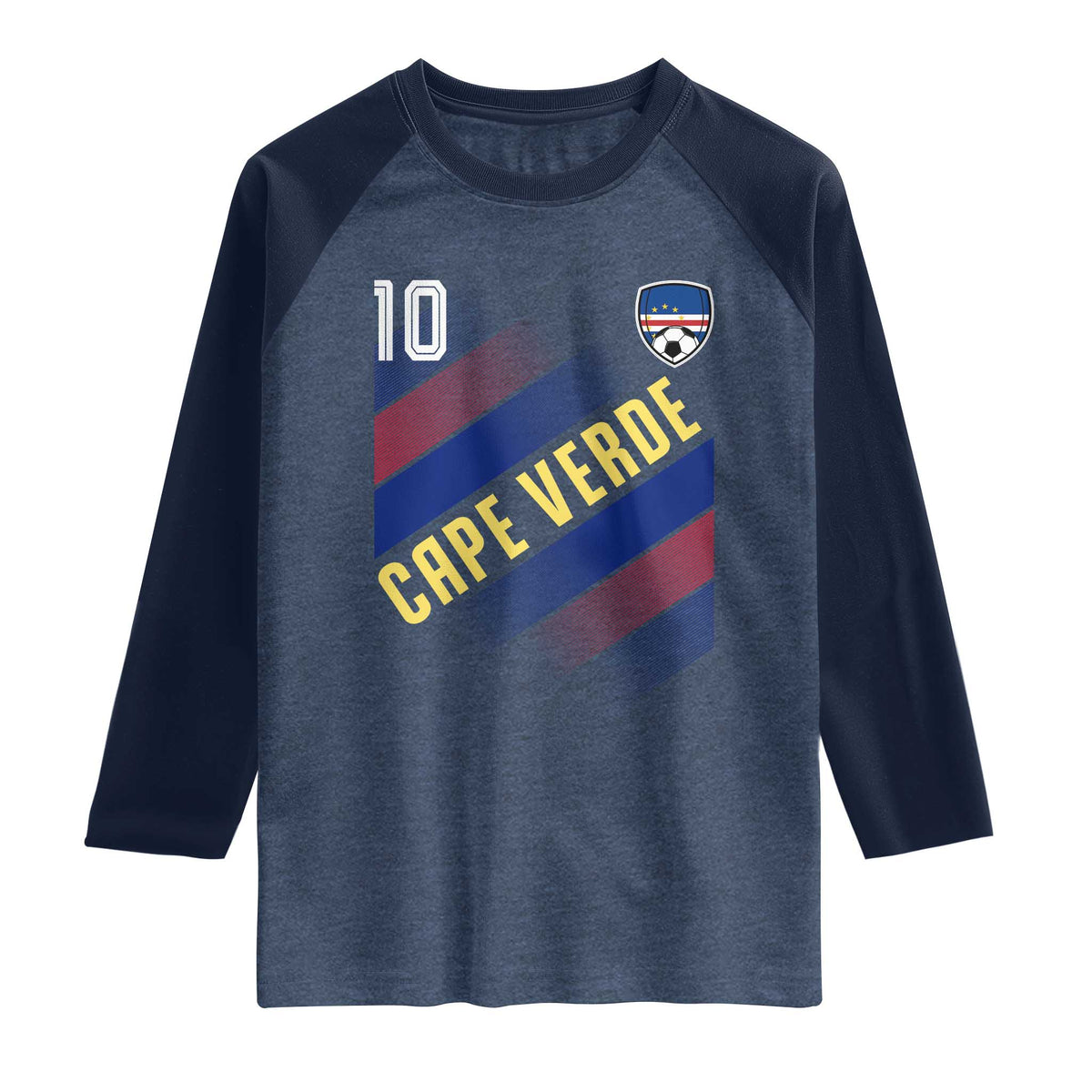 Cape Verde Soccer Jersey Style National Pride Raglan Shirt Cabo Verde Football Fans Number 10 Athletic