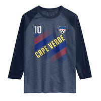 Cape Verde Soccer Jersey Style National Pride Raglan Shirt Cabo Verde Football Fans Number 10 Athletic