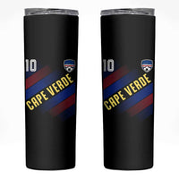 Cape Verde Soccer Jersey Style National Pride Skinny Tumbler Cabo Verde Football Fans Number 10 Athletic