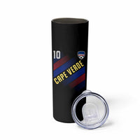 Cape Verde Soccer Jersey Style National Pride Skinny Tumbler Cabo Verde Football Fans Number 10 Athletic
