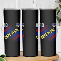 Cape Verde Soccer Jersey Style National Pride Skinny Tumbler Cabo Verde Football Fans Number 10 Athletic