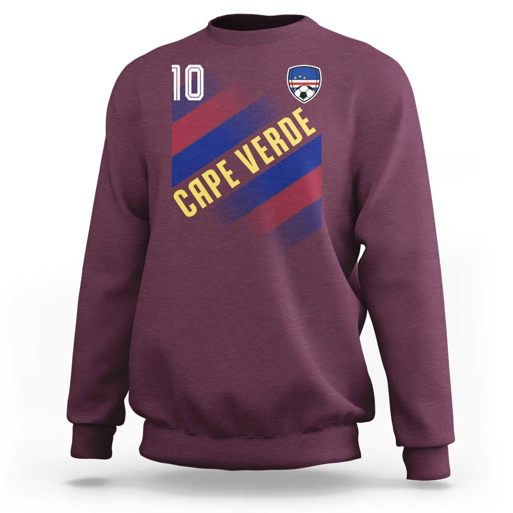 Cape Verde Soccer Jersey Style National Pride Sweatshirt Cabo Verde Football Fans Number 10 Athletic