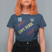 Cape Verde Soccer Jersey Style National Pride T Shirt For Women Cabo Verde Football Fans Number 10 Athletic