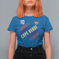 Cape Verde Soccer Jersey Style National Pride T Shirt For Women Cabo Verde Football Fans Number 10 Athletic