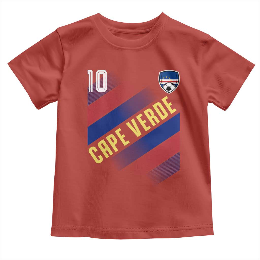 Cape Verde Soccer Jersey Style National Pride Toddler T Shirt Cabo Verde Football Fans Number 10 Athletic