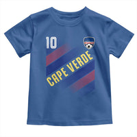 Cape Verde Soccer Jersey Style National Pride Toddler T Shirt Cabo Verde Football Fans Number 10 Athletic