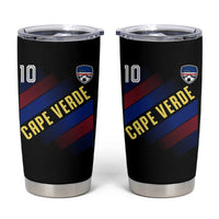 Cape Verde Soccer Jersey Style National Pride Tumbler Cup Cabo Verde Football Fans Number 10 Athletic